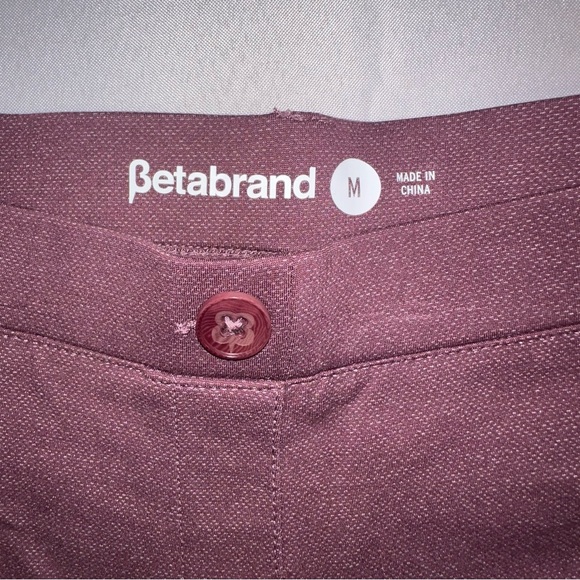 Betabrand Classic Dress Pant Yoga Pant Bootcut Size Medium Heather Burgundy Chic - Picture 3 of 9